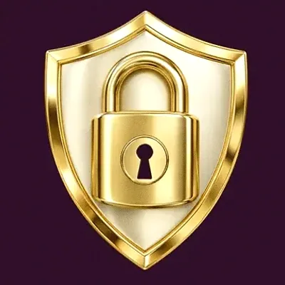 Shield with padlock — Lucky Hills