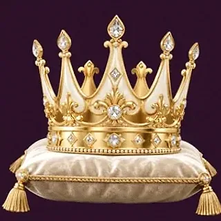 Gold crown on cushion — Lucky Hills