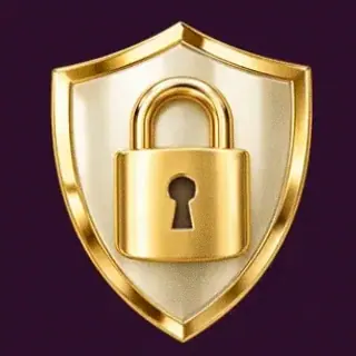 Shield with padlock — Lucky Hills