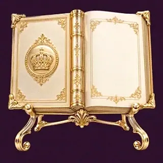 Ornate open book — Lucky Hills