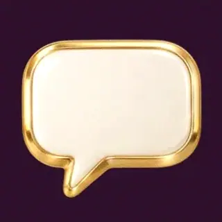 Gold speech bubble — Lucky Hills